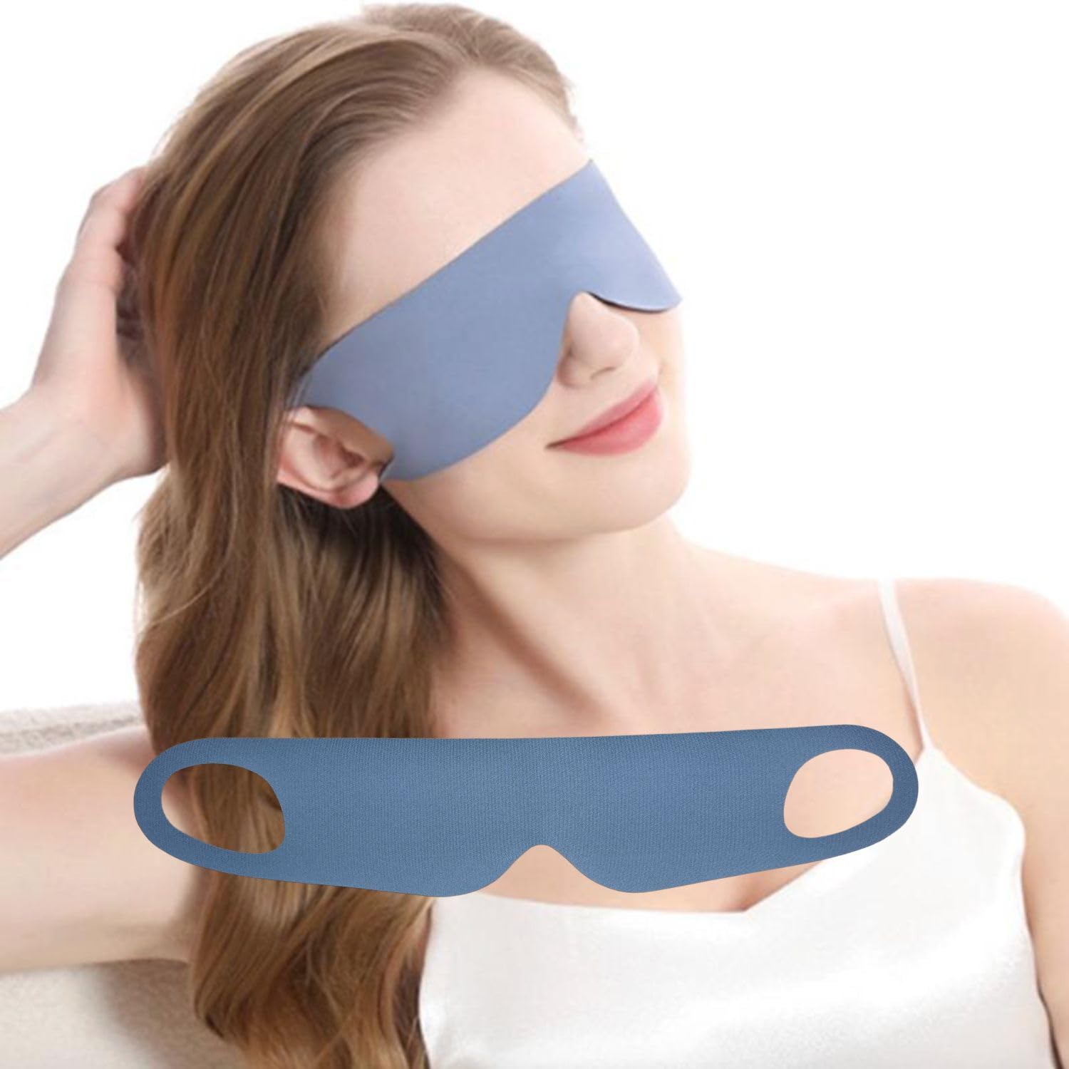 Cheevoy Sleep Eye Mask, Cadet Grey, Large, 34X7.4Cm