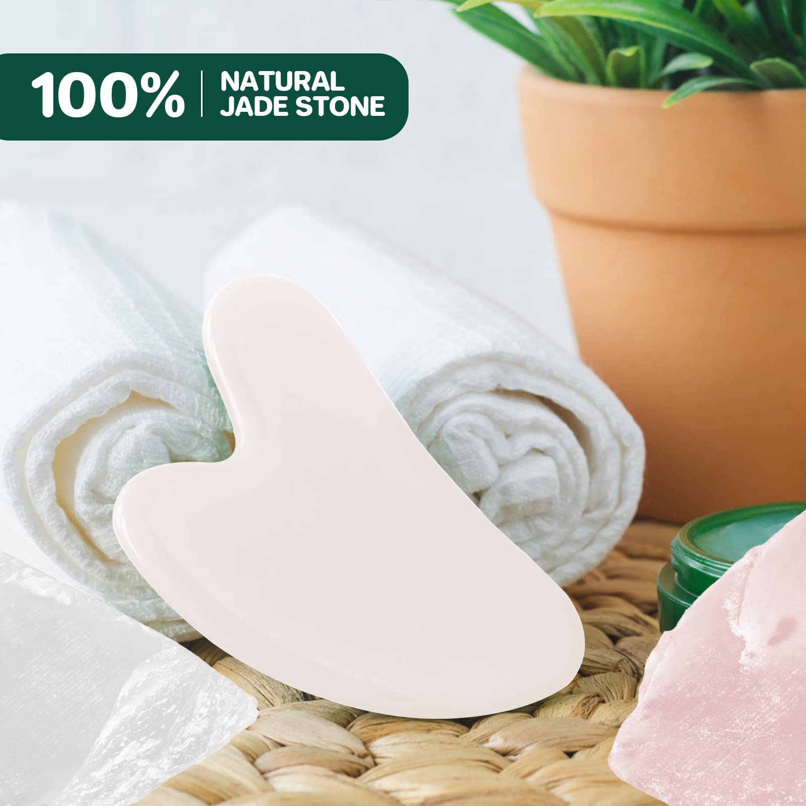 Gua Sha Facial Tools, GuaSha Massage Tool Guasha Board for SPA Acupuncture Therapy Trigger Point Treatment, Gua Sha Scraping Mas