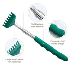 YIMICOO 3 Pack Extendable Back Scratcher, Stainless Steel Portable Telescoping Back Scratchers for Adults Men Women, with Rubber