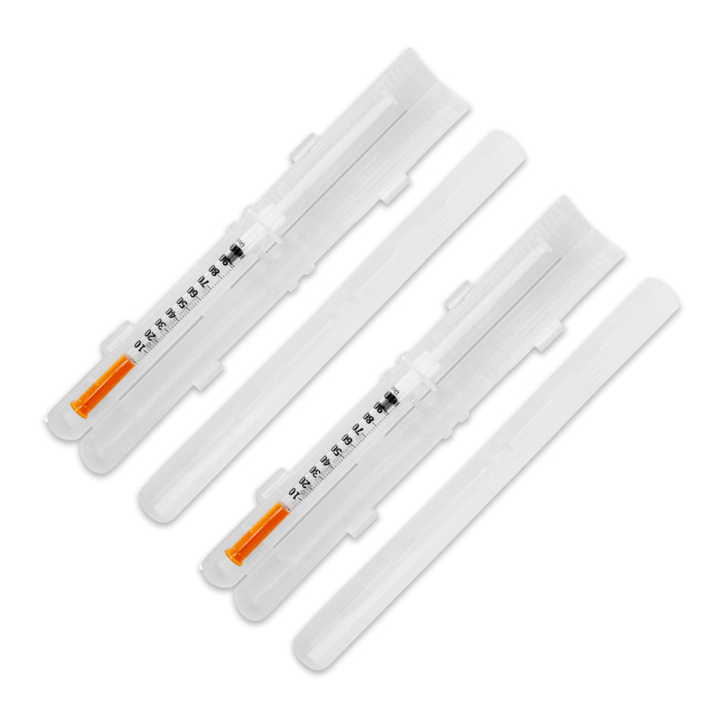 GMS 60cc Syringe Case - Holds New, Prefilled & Used Syringes with Needles - Small & Discreet - Ideal for Travel - Sharps Contain