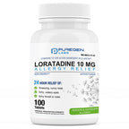 Puregen Labs Allergy Relief, Loratadine 10mg, 100 Tablets - 24 Hour Non-Drowsy Antihistamine Allergy Medicine for Runny Nose, Sn