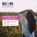 Biom Vaginal Probiotic Suppository: Natural Vaginal pH and Odor Control Regimen; Balance and Nourishes Vaginal Microbiome; No Pa