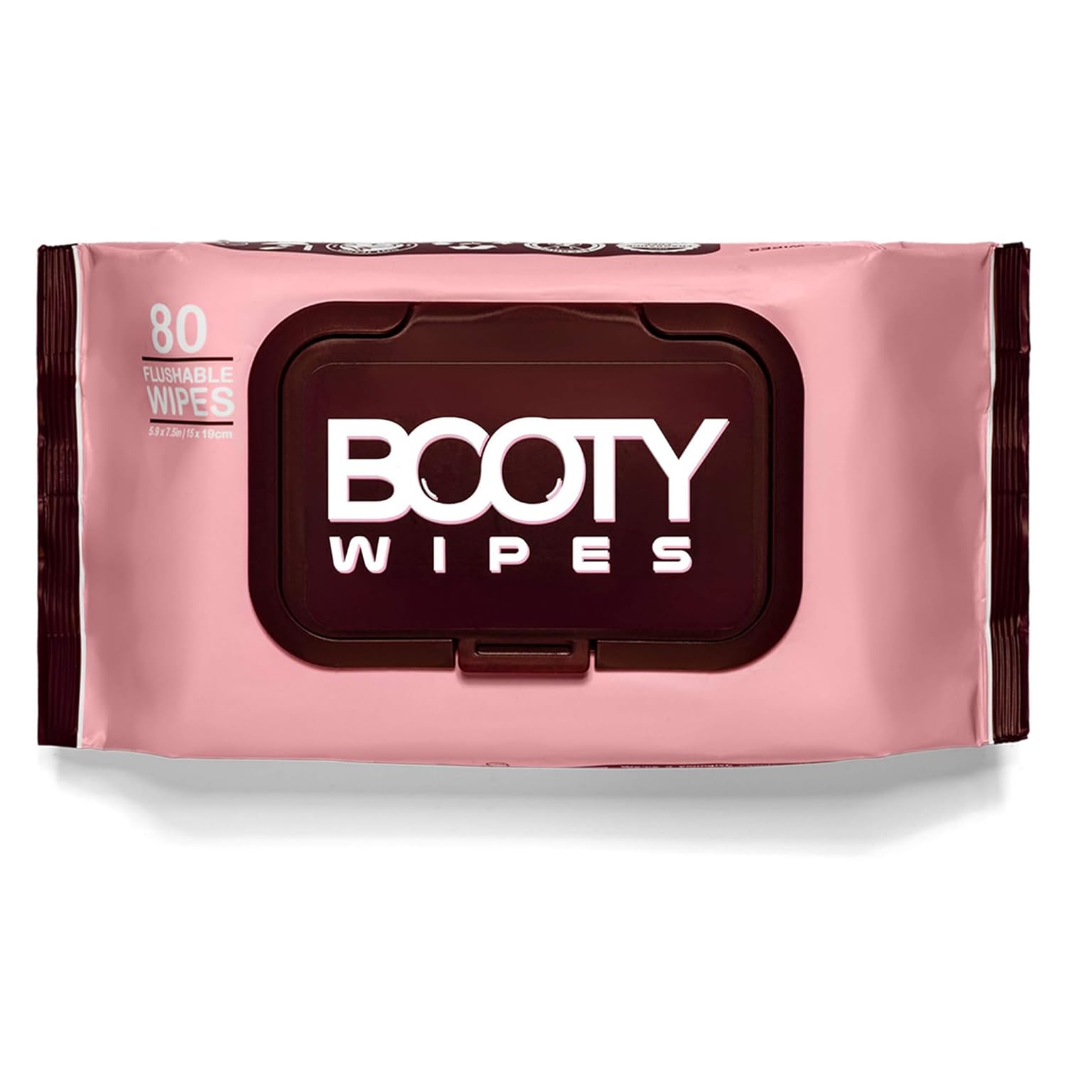 BOOTY WIPES Flushable Wipes for Women - 80-Count Wet Wipes for Adults - pH-Balanced Feminine Wet Tissue with Vitamin E and Aloe 