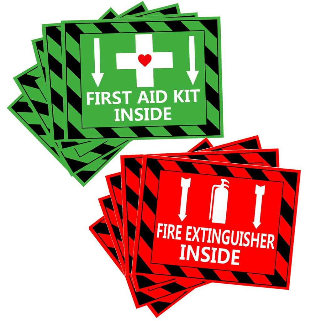 Remarkable Green First Aid Kit Inside Red Fire Extinguisher Inside Stickers,45 Inch Adhesive First