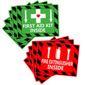 Remarkable Green First Aid Kit Inside Red Fire Extinguisher Inside Stickers,45 Inch Adhesive First