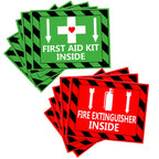 Remarkable Green First Aid Kit Inside Red Fire Extinguisher Inside Stickers,45 Inch Adhesive First