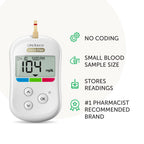 OneTouch Verio Flex Blood Glucose Meter | Glucose Monitor For Blood Sugar Test Kit | Includes Blood Glucose Monitor, Lancing Dev