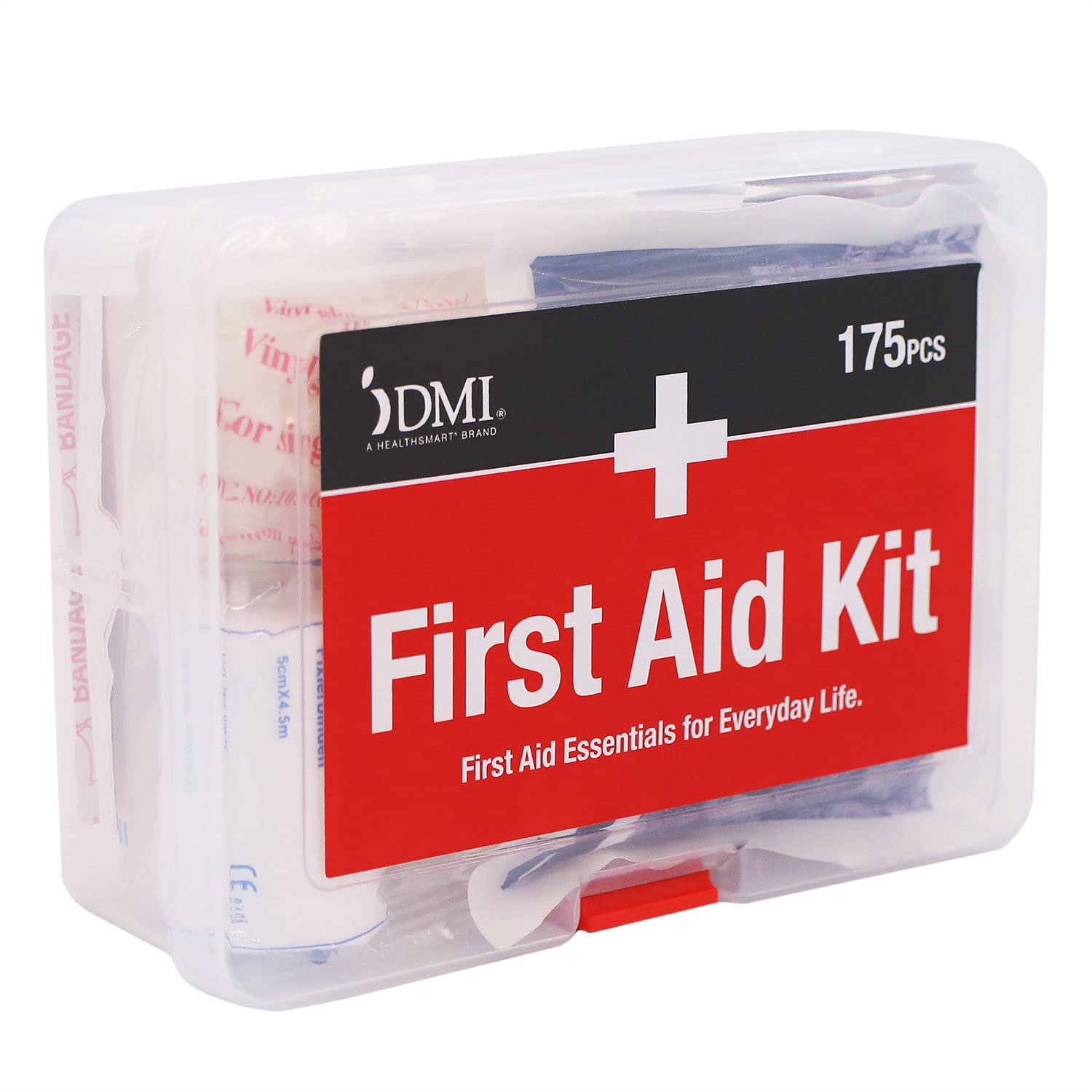 DMI 175-Piece First Aid Kit for Minor Injuries, Cuts and Scrapes, All-Purpose, Portable and Convenient, Includes Bandages, Injur
