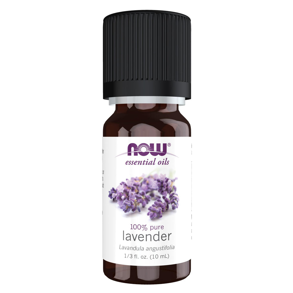 NOW Essential Oils, Lavender Oil, Soothing Aromatherapy Scent, Steam Distilled, 100% Pure, Vegan, Child Resistant Cap, 10-ml