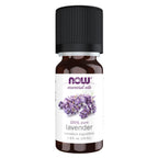 NOW Essential Oils, Lavender Oil, Soothing Aromatherapy Scent, Steam Distilled, 100% Pure, Vegan, Child Resistant Cap, 10-ml