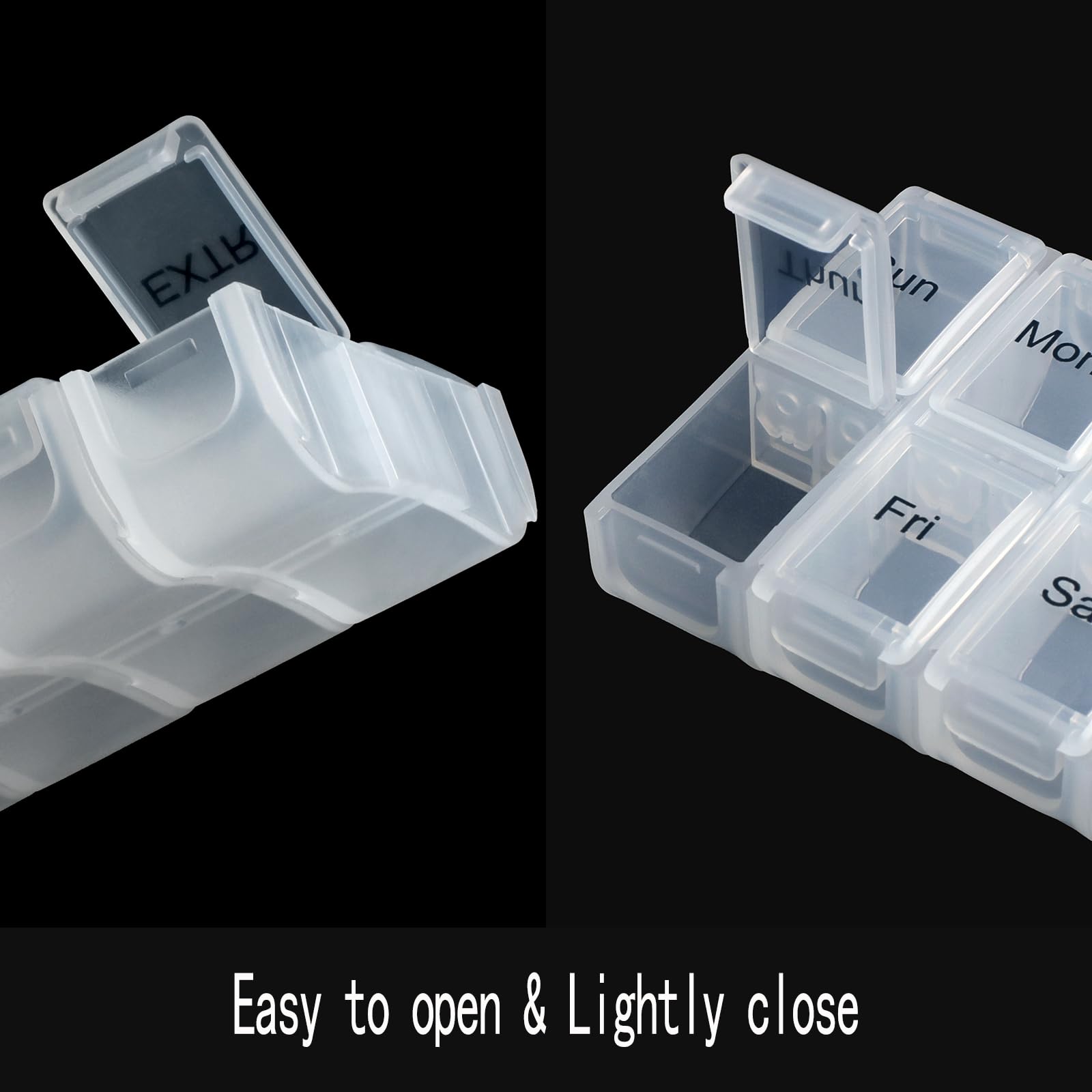 Weekly Travel Pill Organizer Case for Purse with Removable 7 Day Box, Fashionable Pill Container for Medicine, Vitamin, Suppleme