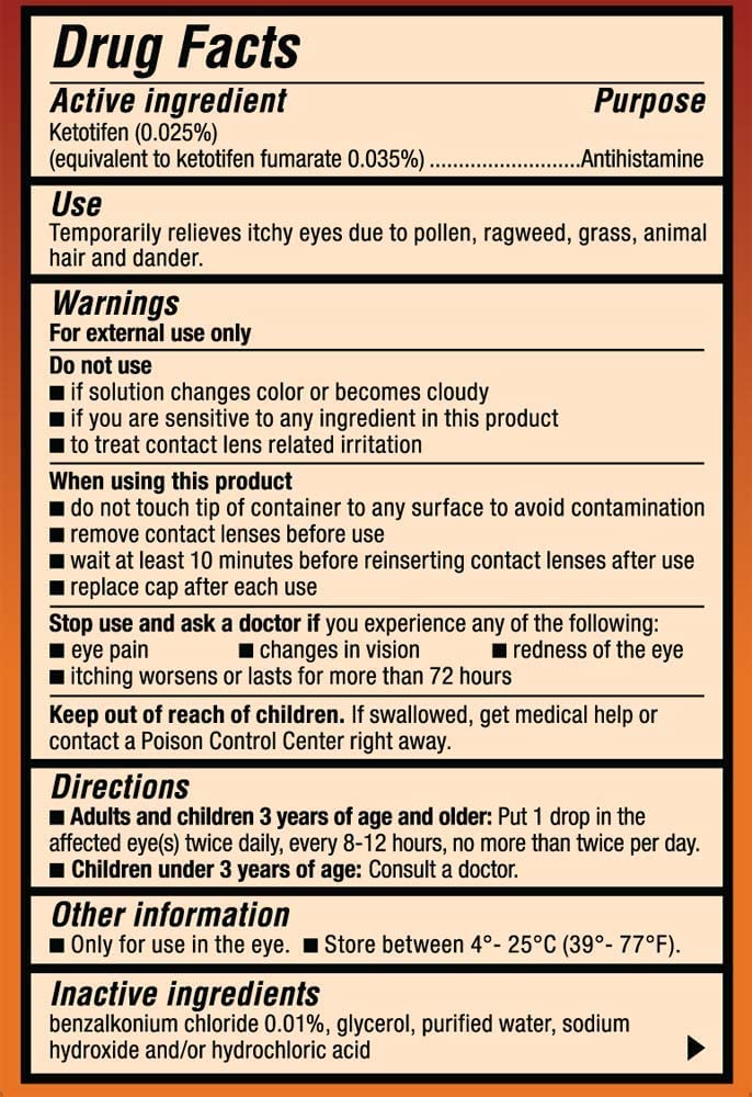 Zaditor Antihistamine Eye Drops - 10 mL, Pack of 5