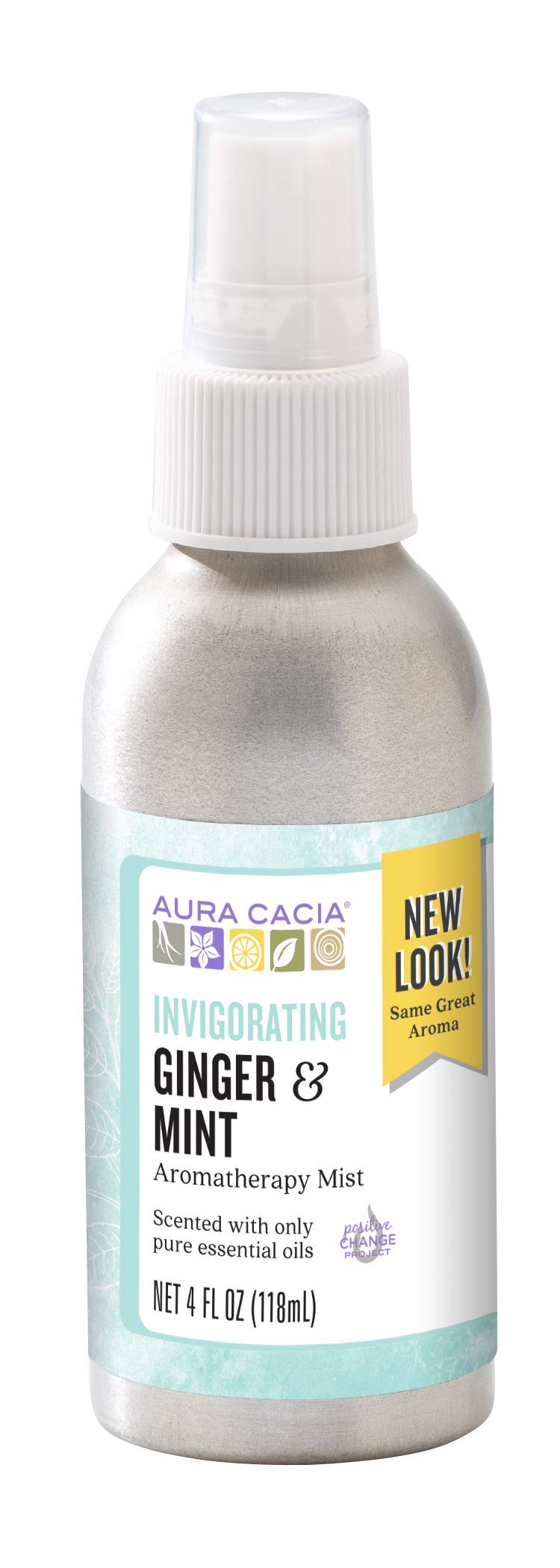 Aura Cacia Room and Body Mist, Invigorating Ginger and Mint, 4 Fluid Ounce