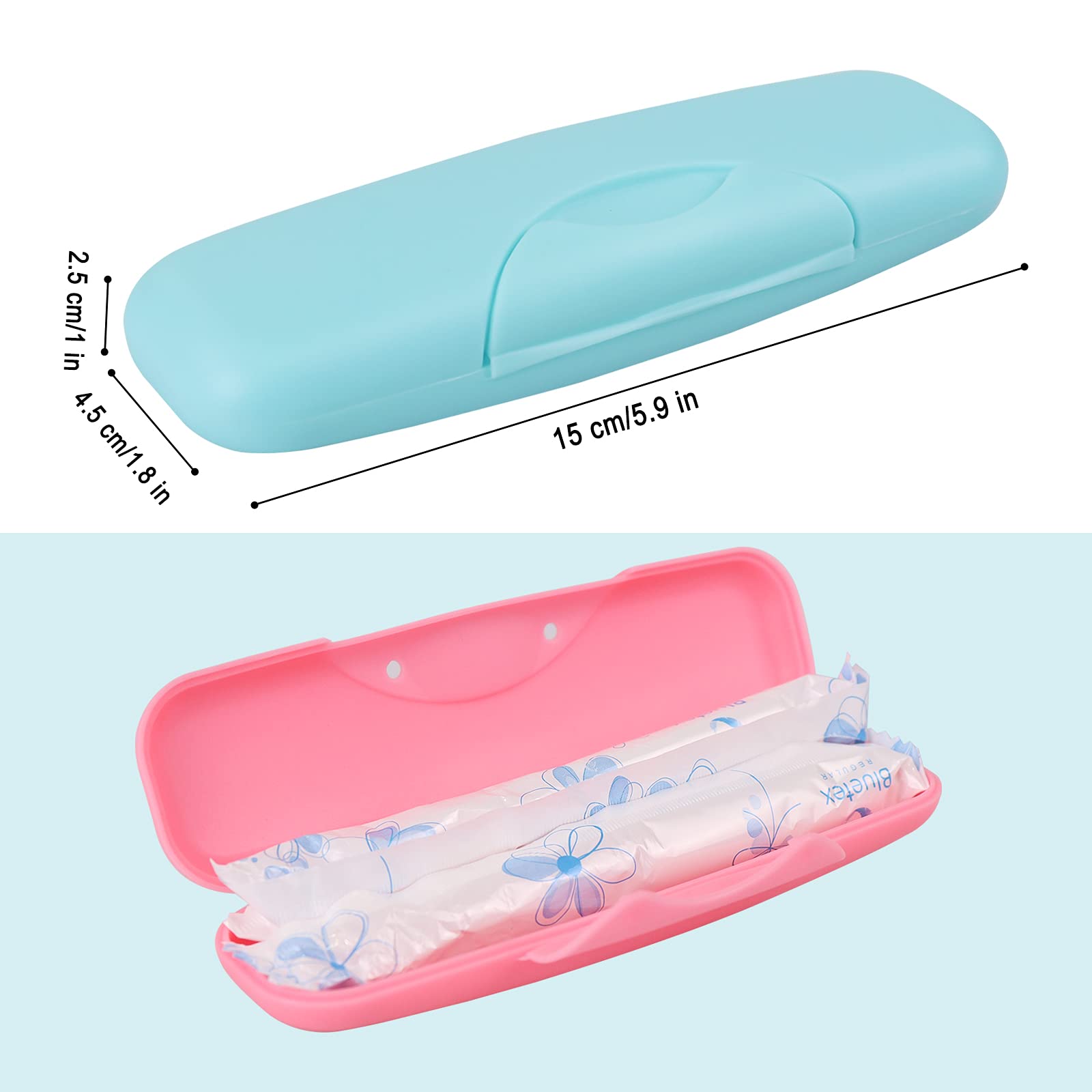 Tuciyke Tampon Storage Bag,Plastic Tampon Organizer Bag Pack of 3 Small Pouch for Feminine Products 6 * 2 * 1inches Portable Per