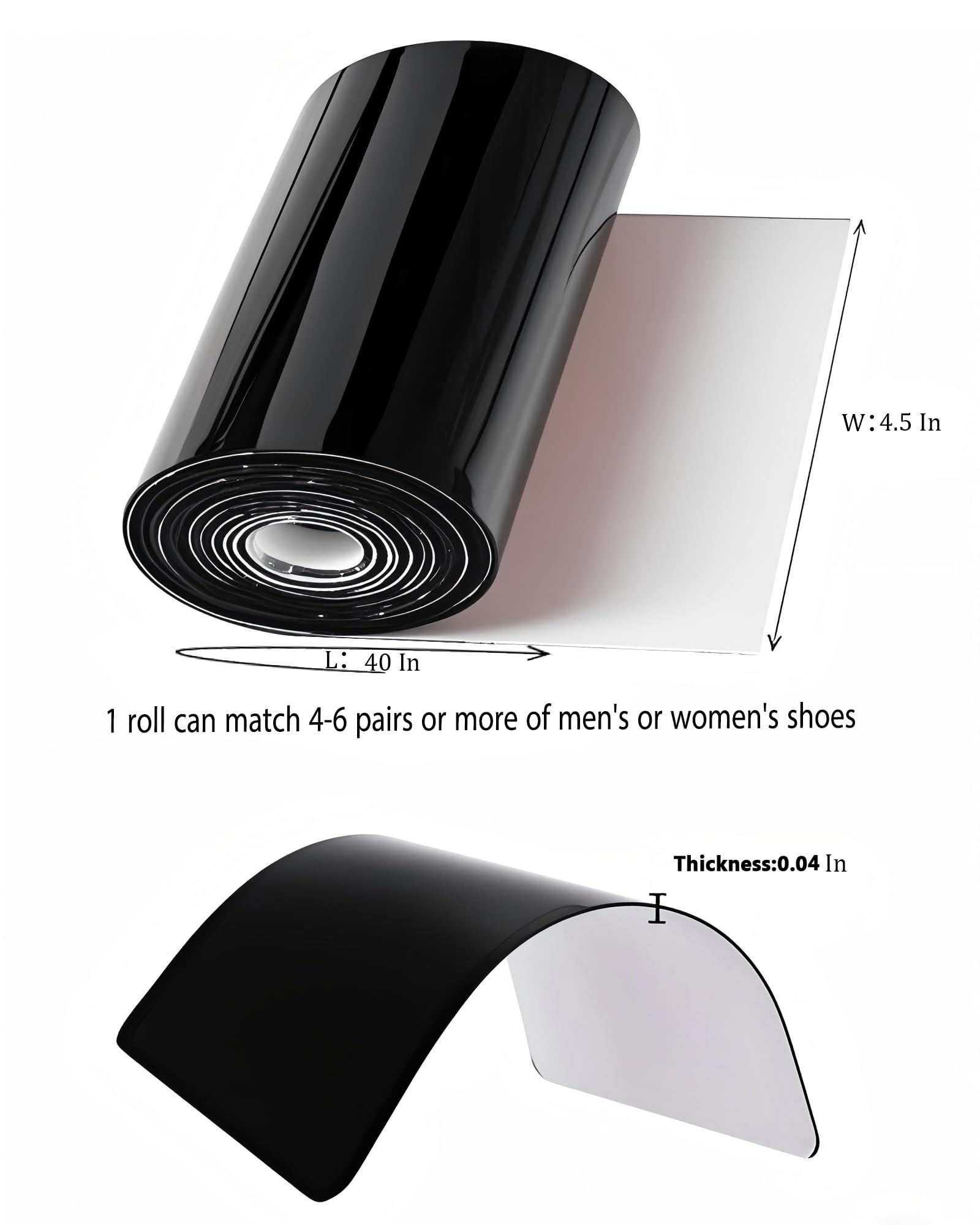 Dr.WYFOOT Anti-Slip Shoe Sole Protector Pads for High-Heels,Silicone Anti Slip Shoe Grips on Bottom of Shoes (4.5 in*40 in),Self