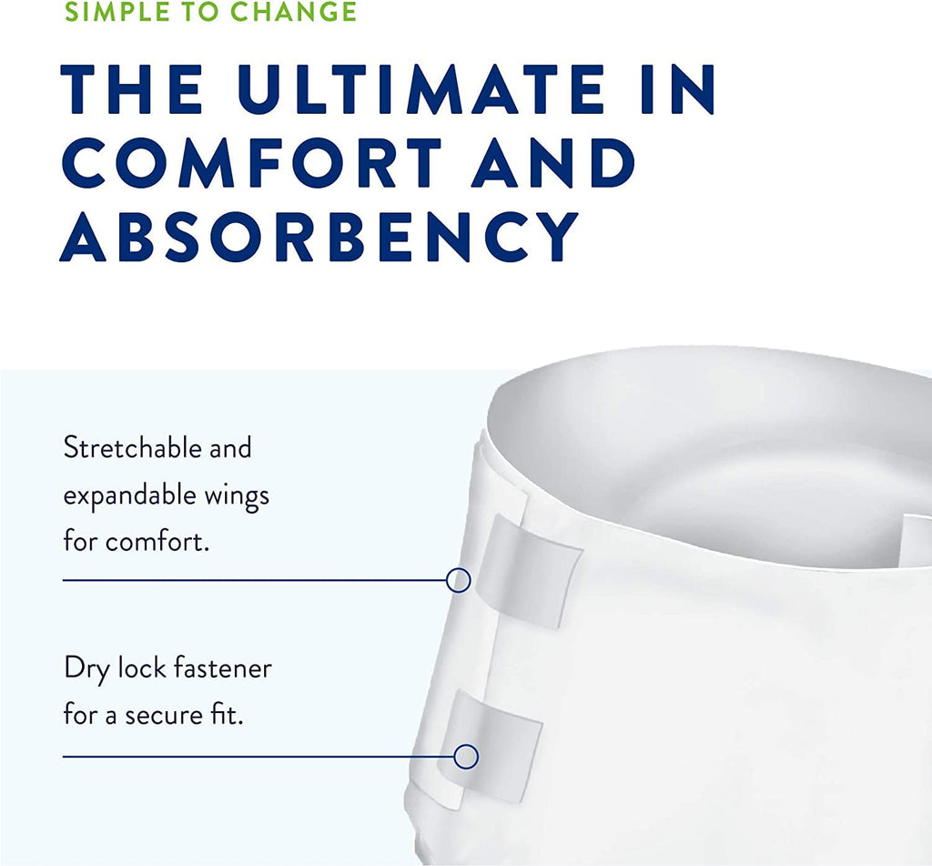 Prevail Per-Fit Incontinence Unisex Briefs with Tabs, Disposable Adult Diaper, Maximum Plus Absorbency, X-Large, 15 Count Bag