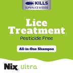 Nix Ultra Superlice Treatment, All-in-One Shampoo, 3 fl oz & Lice Removal Comb
