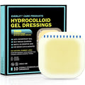EVERLIT Hydrocolloid Wound Dressing | Waterproof Adhesive Bandage 4 x 4 [Pack of 10] | Sterile, Advance Healing for Acne Breakou