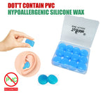 Wax Ear Plugs for Sleep - 24 Silicone Wax Earplugs for Swimming and Sleeping - Gel Ear Plugs for Noise Cancelling, Ear Protectio