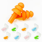 8 Pairs Earplugs for Sleeping Noise Cancelling, Reusable Ear Plugs Soft, Silicone Ear Plug, for Sleeping, Swimming, Snoring, Con