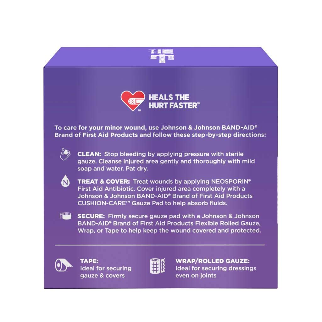 BAND-AID Brand CUSHION-CARE Gauze Pads 3in x 3in, 25 count