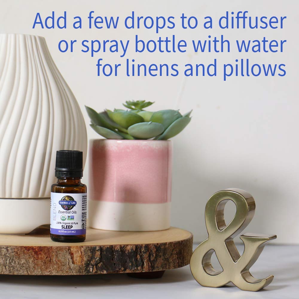 Garden of Life Essential Oils, 100% Organic and Pure Lavender Essential Oil Plus Ylang Ylang & Chamomile - Sleep Blend for Diffu