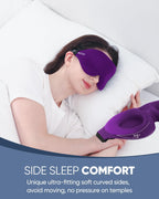 MZOO Sleep Eye Mask for Side Sleeper Men Women, Zero Eye Pressure 3D Sleeping Mask, Light Blocking Patented Design Night Blindfo