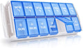 TookMag Weekly Pill Organizer 2 Times a Day, Easy Fill AM PM Pill Box, Large Capacity Quick-Refill 7 Day Pill Cases for Pills/Vi