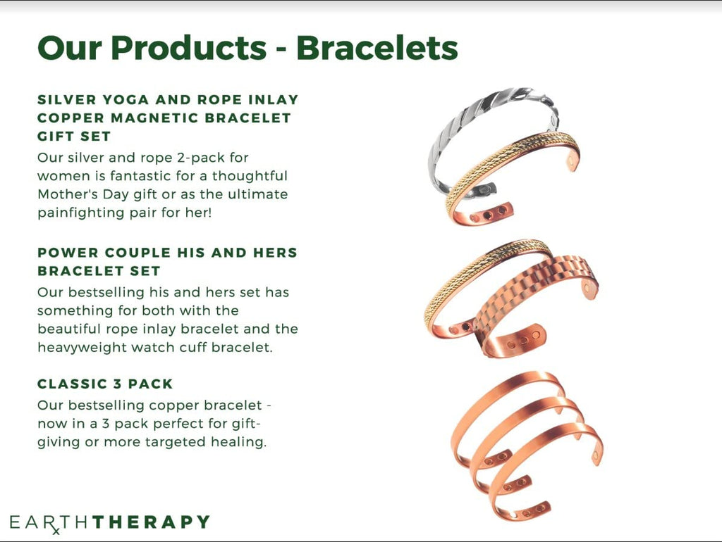 Earth Therapy Bronze Diamond Pattern Magnetic Copper Cuff Bracelet for Men & Women - Adjustable - Ultra Strength