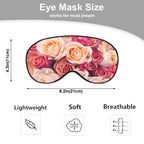 NOHSHE Red Flowers Sleep Eye Mask Pink Orange Rose Valentine's Day Wedding Romantic Love Silk Sleeping Soft with Elastic Strap f