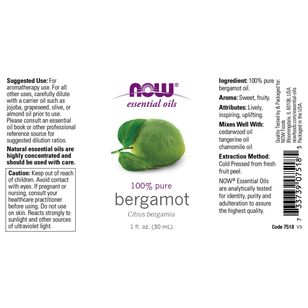 Now Foods Bergamot Oil - 1 oz. 5 Pack