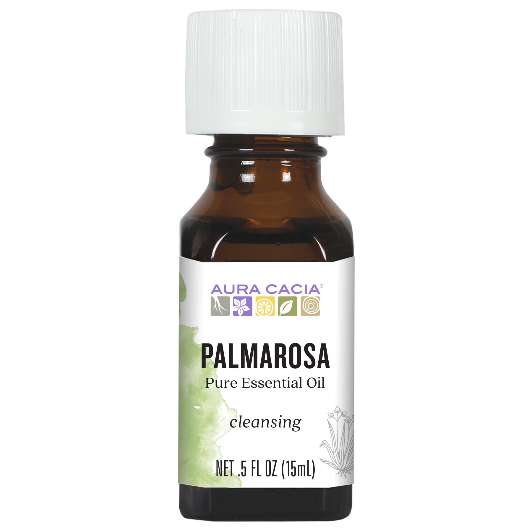 Aura Cacia Pure Palmarosa Essential Oil | 0.5 fl. oz. | Cymbopogon martinii