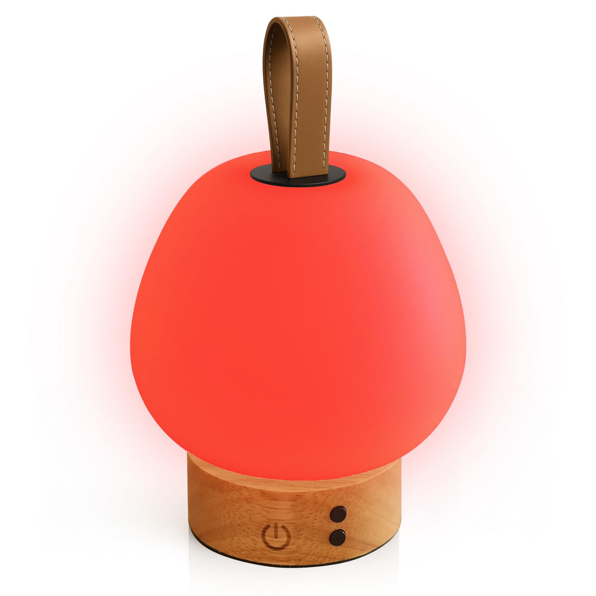 liderstar Red Light Therapy Lamp  660nm Sleep Night Light, Dimmable & Cordless with 30/60 Min Timer | USBC Rechargeable, Porta