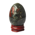 Natural African Bloodstone Egg-Shape Meditation Chakra and Home Decor Balancing Gemstone and Crystals Figurines Kit,1.96x 1.37Re