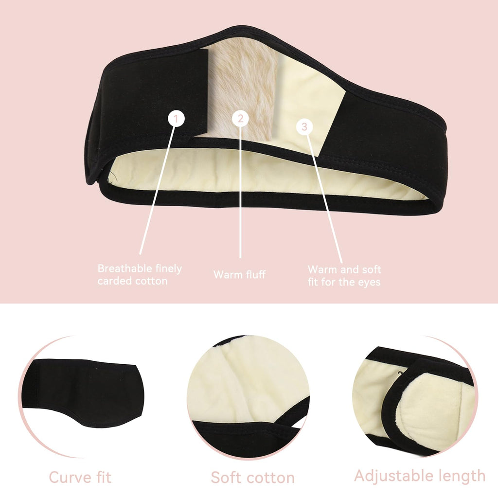 Agatige Sleep Ear Muffs, Soundproof Sleep Earmuff Headband Sleeping Noise Cancelling Ear Wrap Muffs Winter Women Sleep Mask for