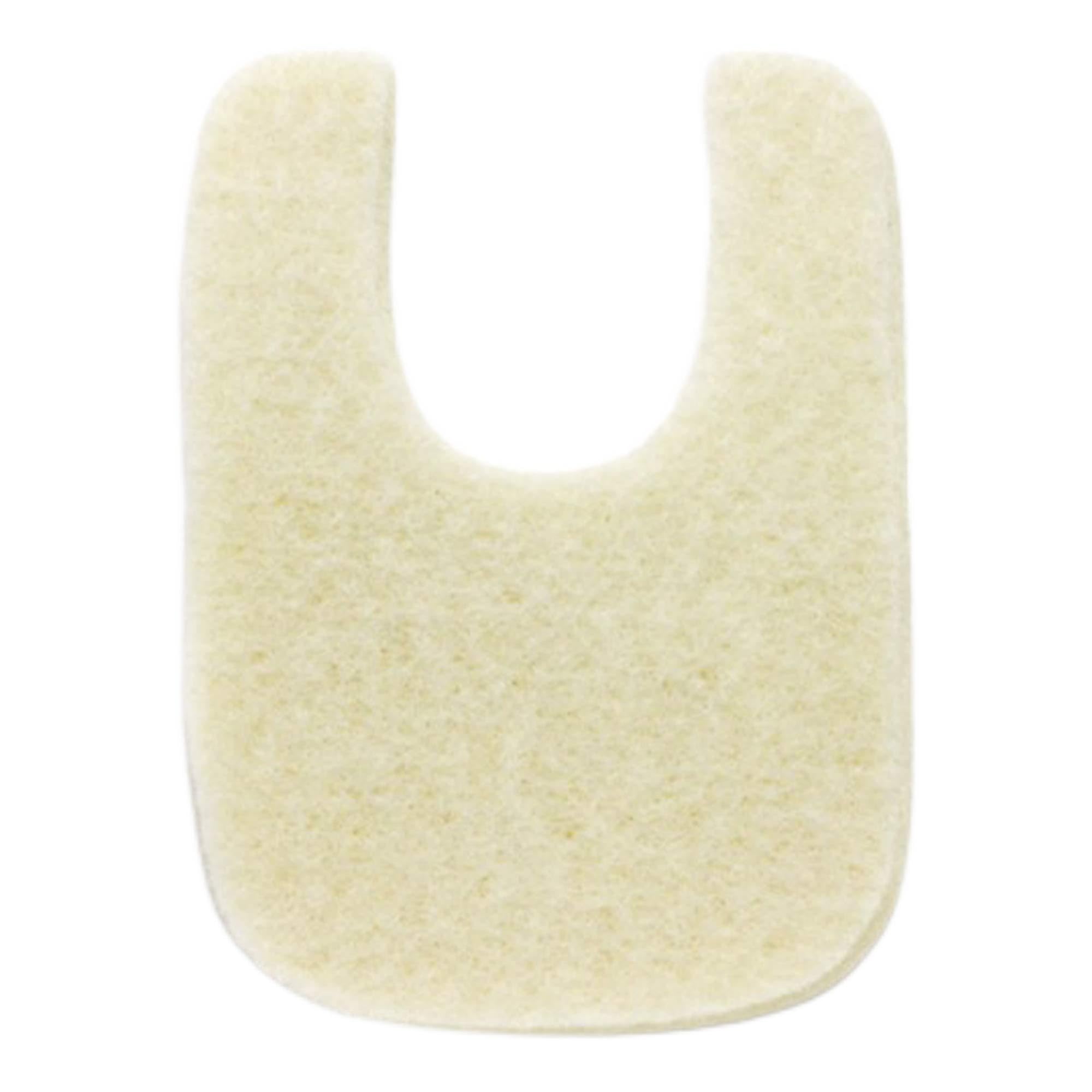 Wide U Shaped Felt Callus Horseshoe Pads - Adhesive Foot Pads That Protect Calluses from Rubbing On Shoes - 1/8 '' - 25 Pack