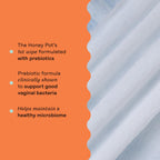 The Honey Pot Company - Prebiotic Feminine Wipes - Herbal Infused Feminine Hygiene Wipes for Sensitive Skin Types - PH Balanced