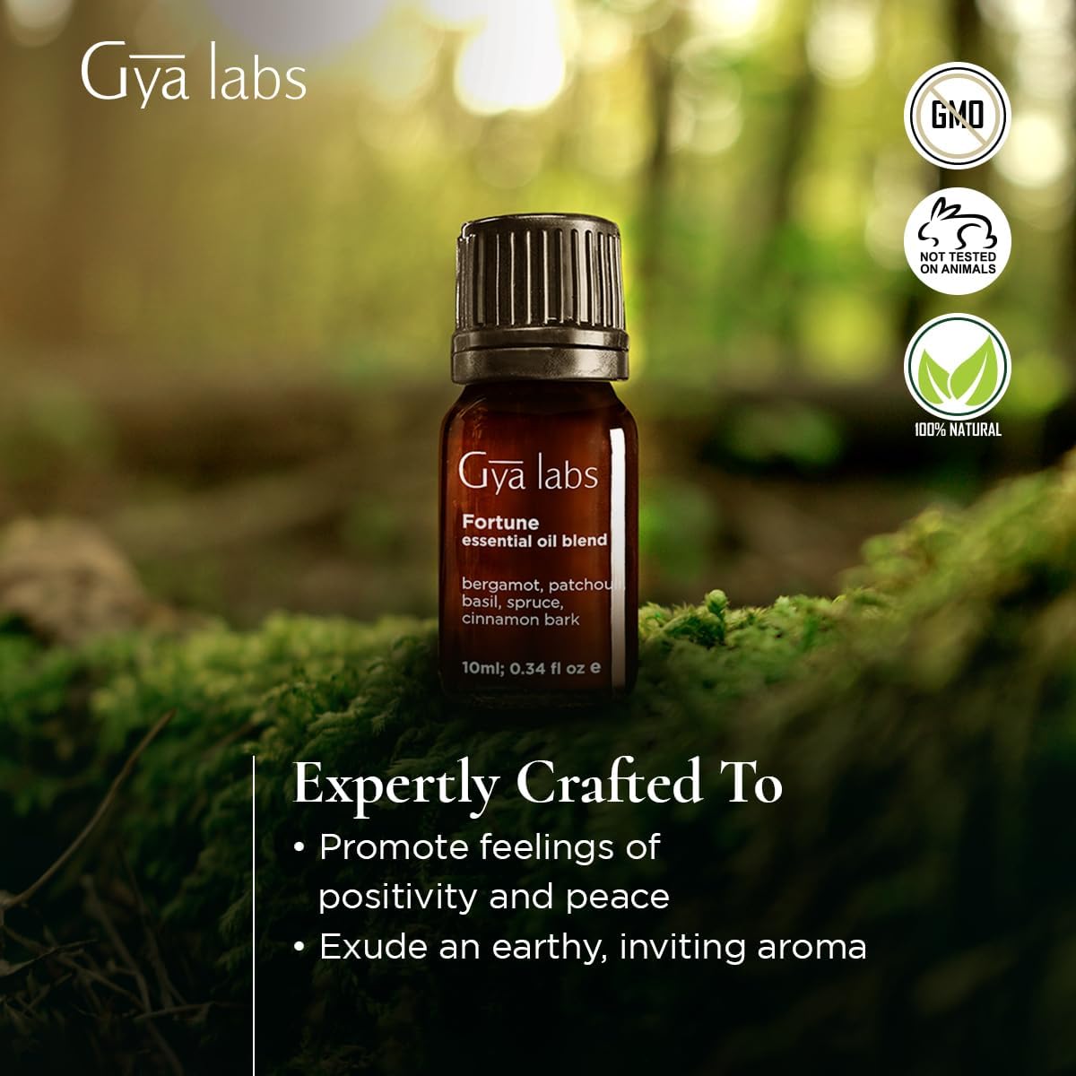 Gya Labs Fortune Essential Oil Blend - Uplifting & Inviting (0.34 Fl Oz)
