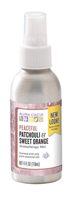 Aura Cacia Room and Body Mist, Peaceful Patchouli and Sweet Orange, 4 Fluid Ounce