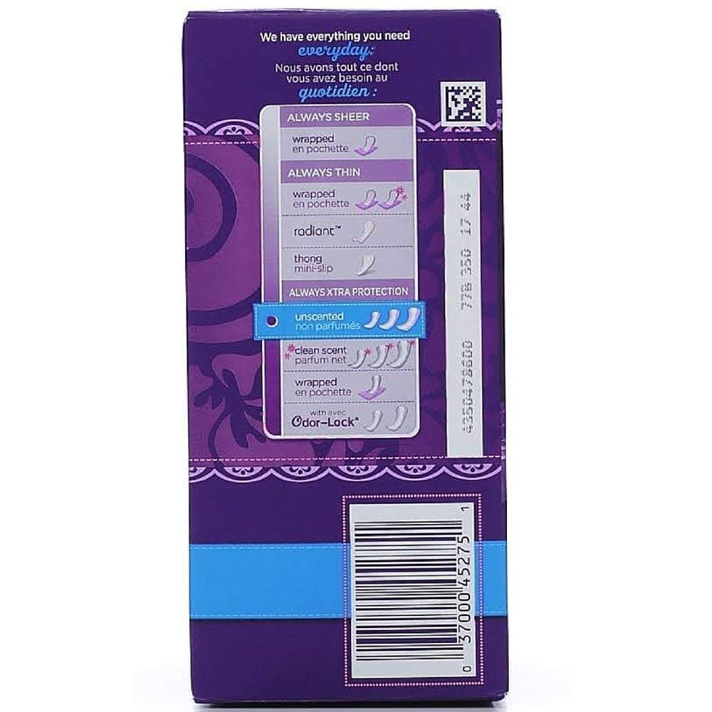 Always Xtra Protection Regular Daily Liners 50 ea (Pack of 2)