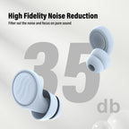 Ear Plugs for Sleeping Noise Cancelling - 35dB Reusable Ear Plugs with 7 Eartips and Carry Case - Flexible Hearing Protection