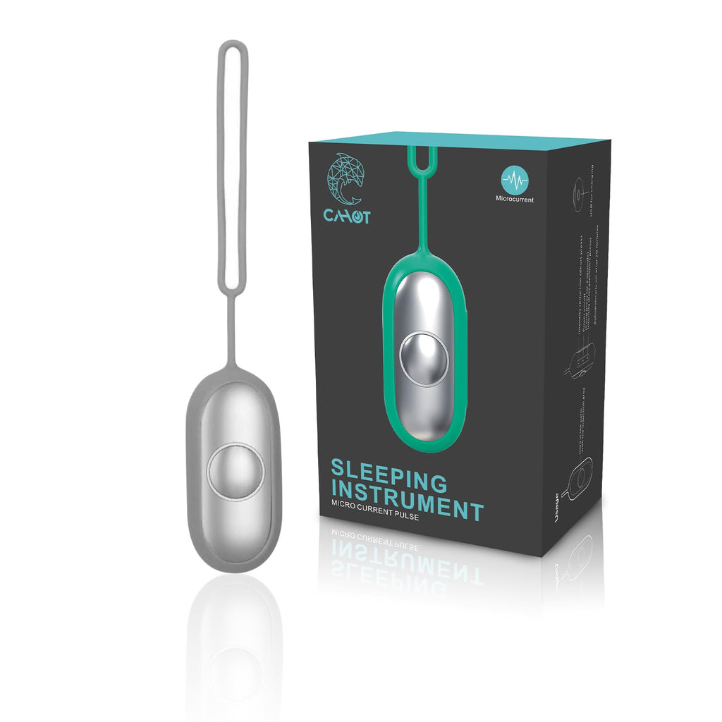 Cahot Sleep aid Device, Micro-Current Calm Carry Anxiety Device, Rechargeable Calm Carry for Anxiety, Portable Device (Silver)