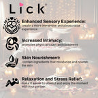 Lick Chocolate and Caramel Massage Oil - Decadent Dessert-Inspired Edible Massage Oil with Almond Oil & Vitamin E, Smooth Glide