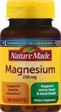 Nature Made Magnesium 250mg, 100 Tablets