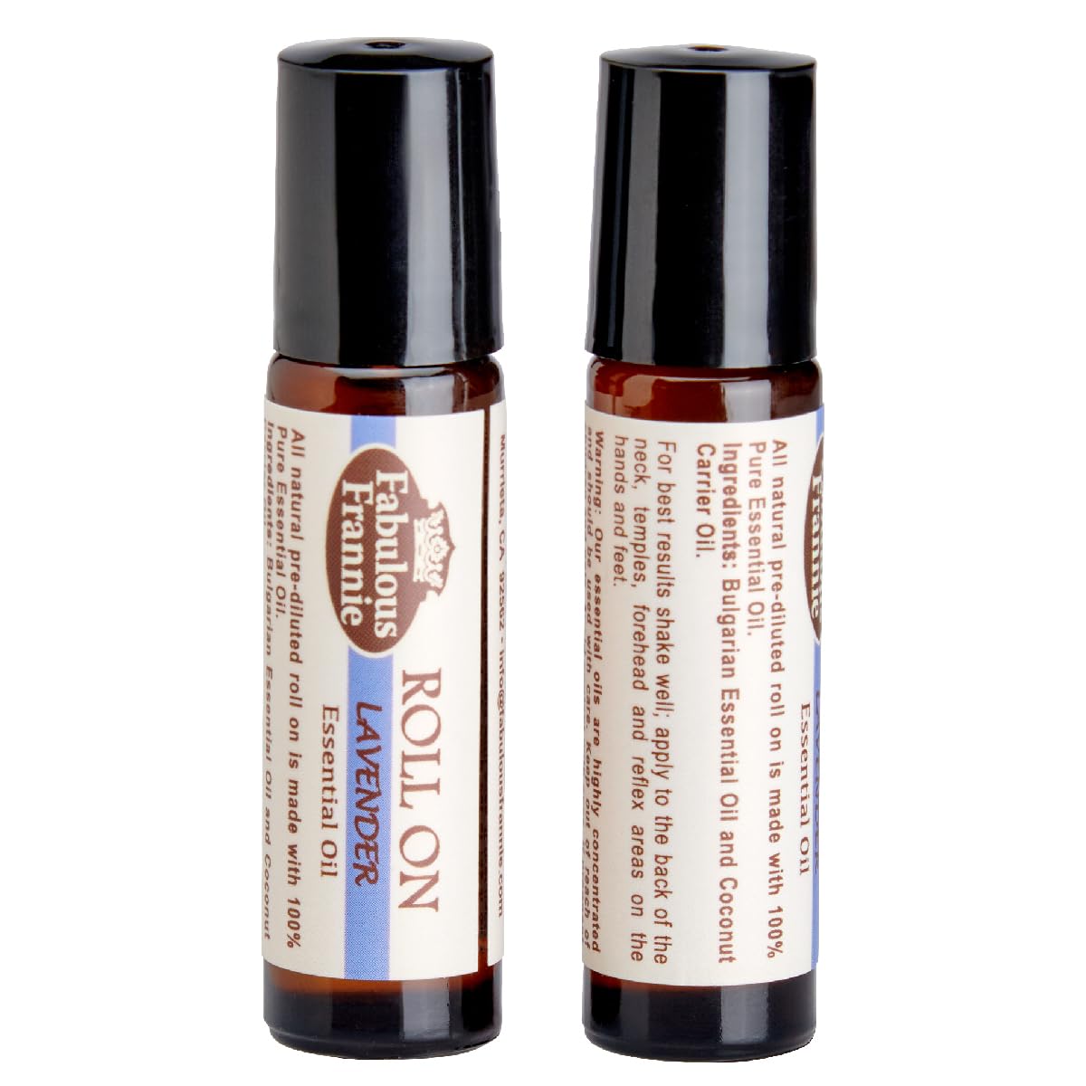 Fabulous Frannie Lavender Essential Oil Roll-On Made with Bulgarian Lavender Pure Essential Oil .33oz (10ml)
