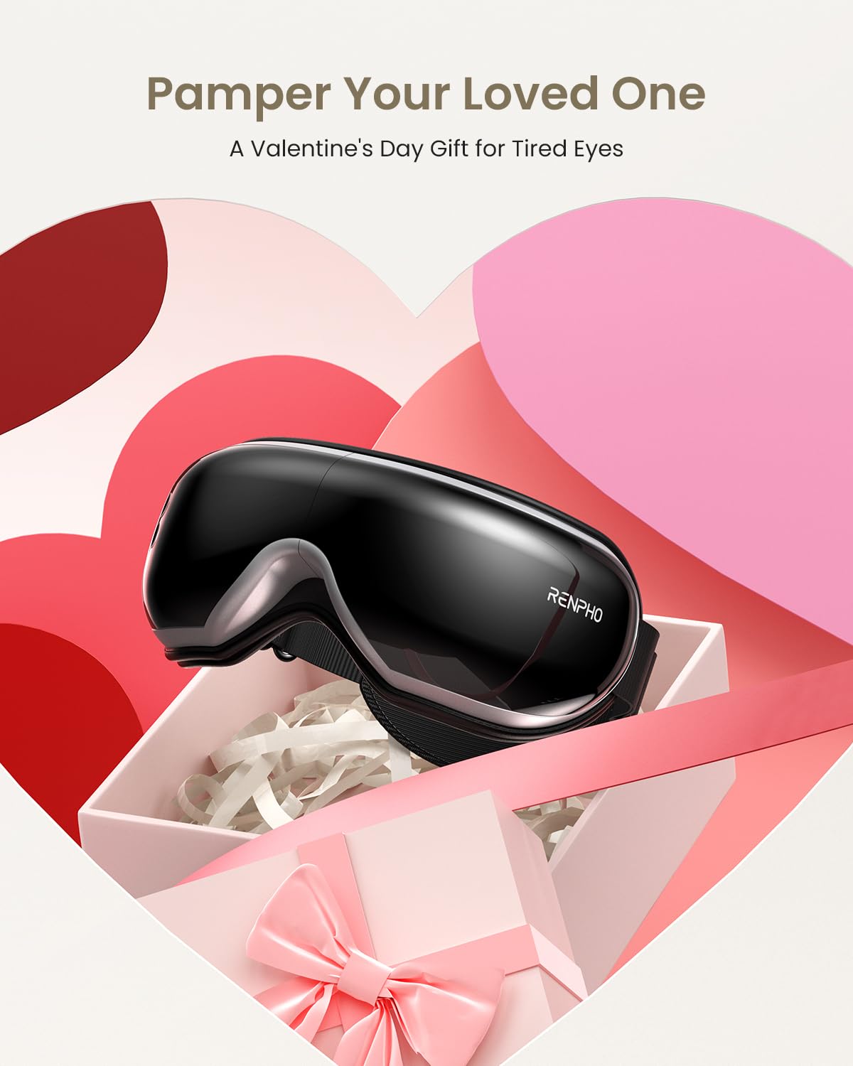 RENPHO Eyeris 1 Eye Massager with Heat Valentines Day Gift, FSA/HSA Eligible Sleep Eye Mask for Migraine Relief Birthday Gifts