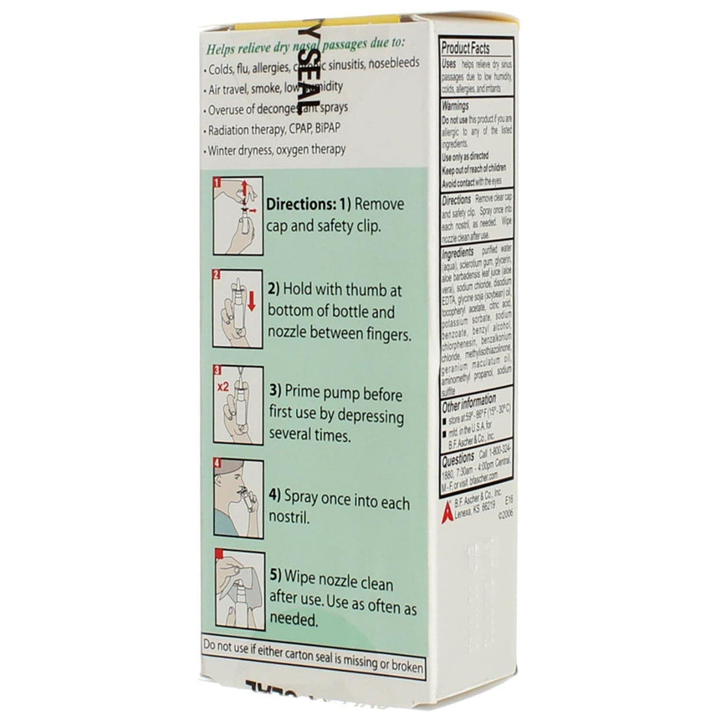 Ayr Saline Nasal Gel No-Drip Sinus Spray 0.75 oz (Pack of 6)