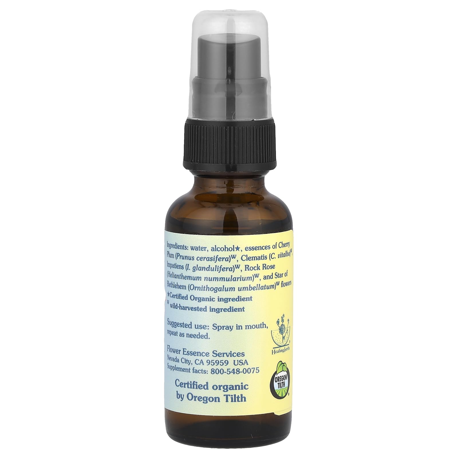 Flower Essence Services Healing Herbs Five-Flower Formula Spray, 1 Ounce