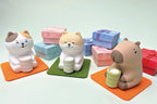 Stone Diffuser Tea-Drinking Animals [ Designed in Japan] Non Electric Passive Diffuser for Essential Oil and Aromatherapy (Ceram