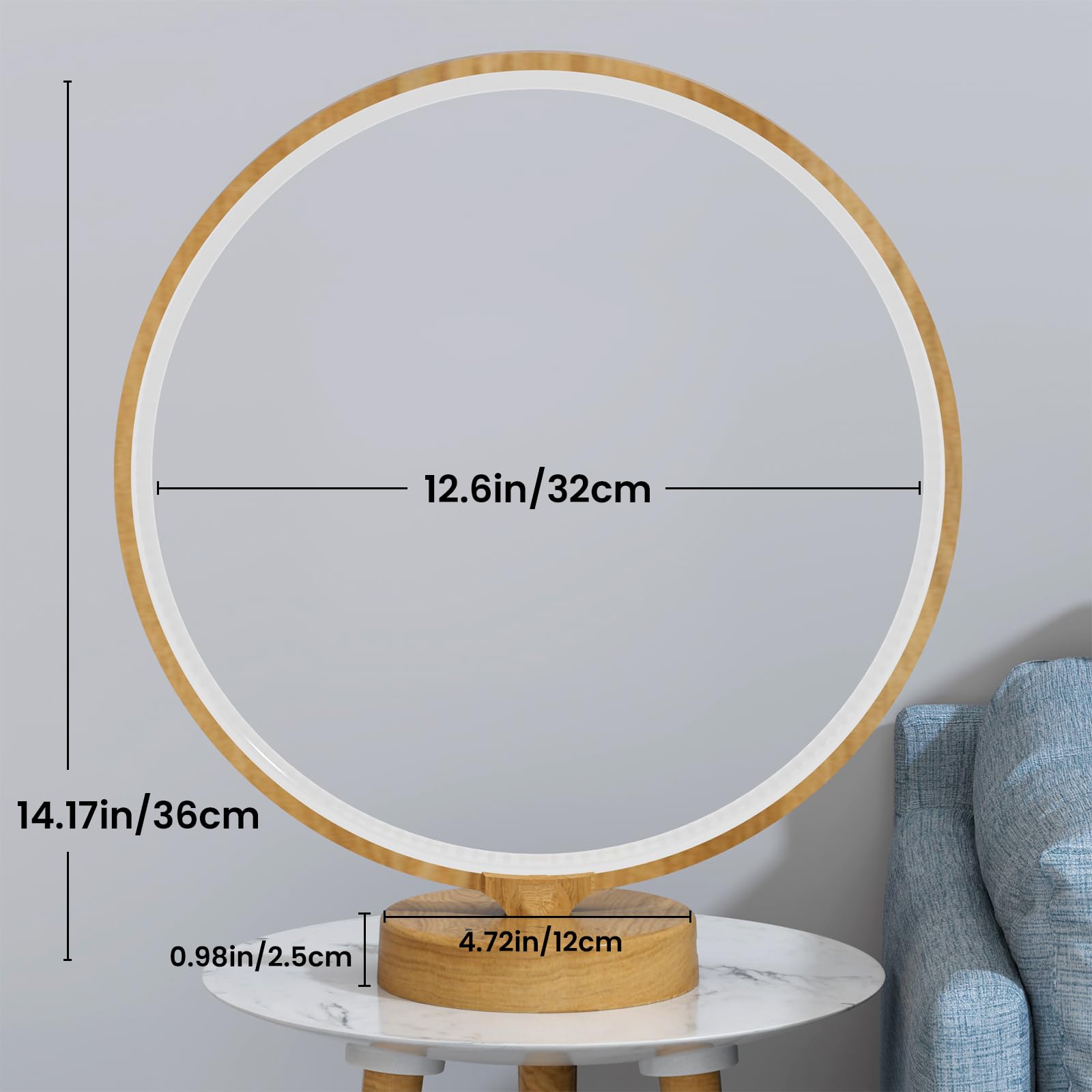 Doraubia 2 in 1 Light Therapy & Desk Lamp - 10000 Lux Sun Lamp with Dual Controls, 4 Timer, Dimmable, 3 Color Temperatures